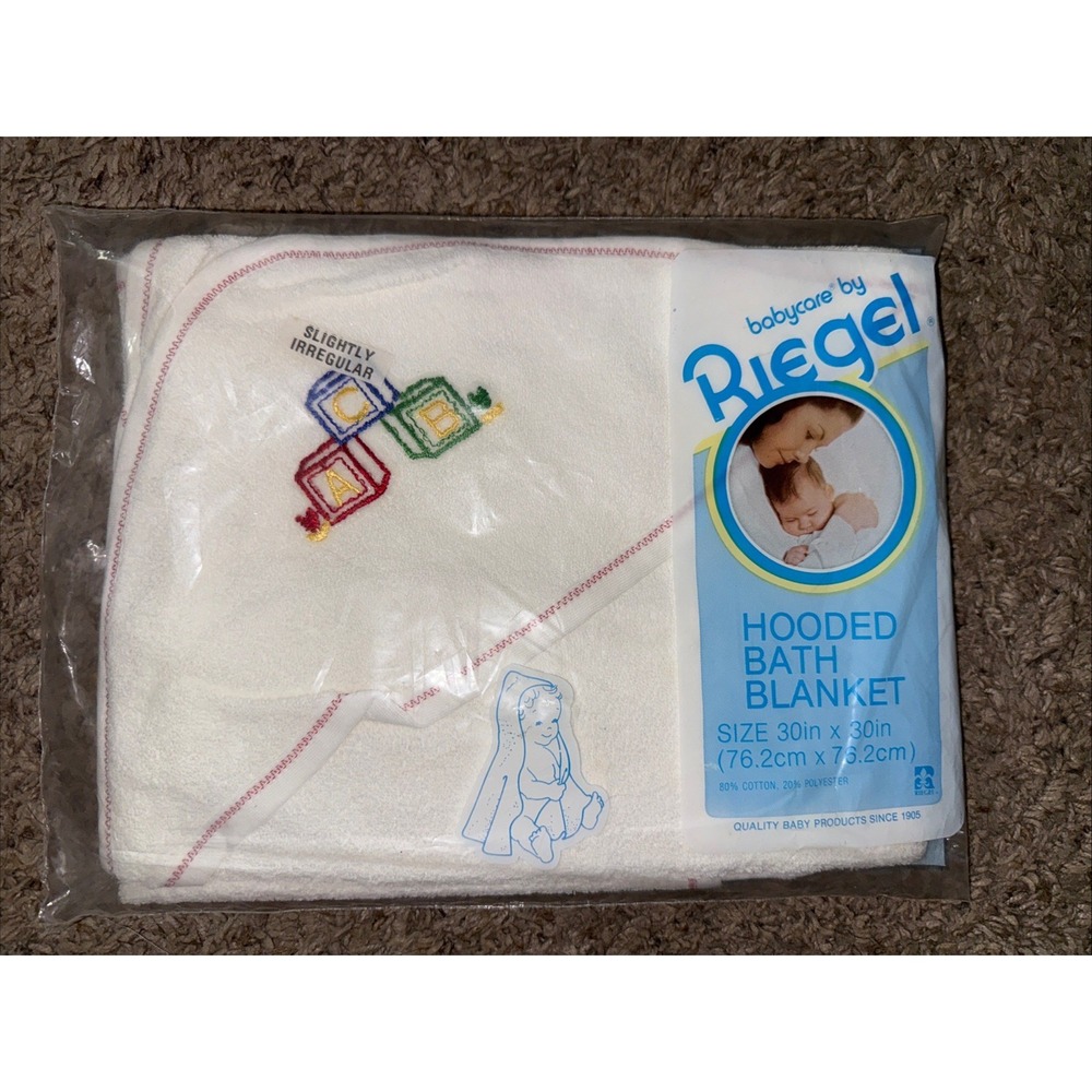 New Vintage babycare Riegel Baby Hooded Bath Blanket Towel‎ 30x30